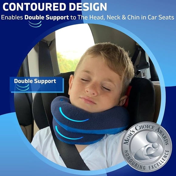 BCOZZY 8-12 Y/O Kids Travel Pillow for Car & Airplane, Soft Kids Neck Pillow S - Picture 2 of 11